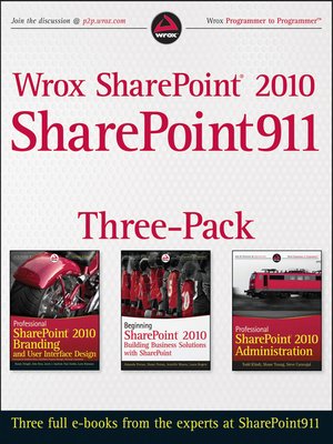 cover image of Wrox SharePoint 2010 SharePoint911 Three-Pack